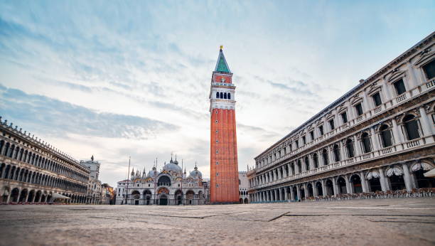 istock Saint Mark square in Venice Italy without people 1284013592