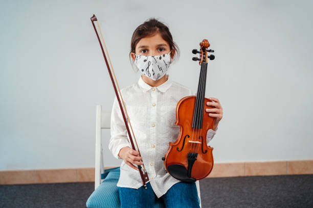 Portrait of little violinist