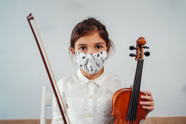 istock Portrait of little violinist 1284014319