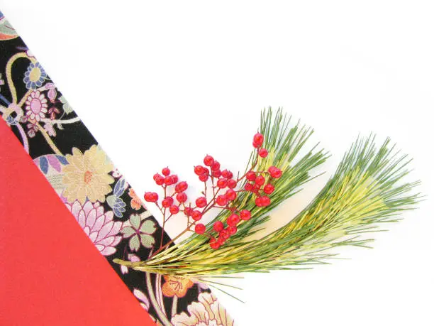 Japanese New Year's image---Nandina domestica (jyanomematu)