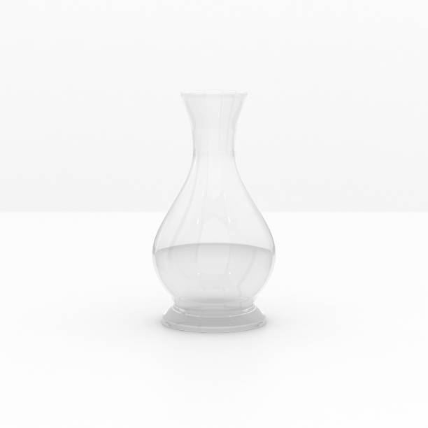 istock Glass transparent vase. 3d rendering illustration 1284017960