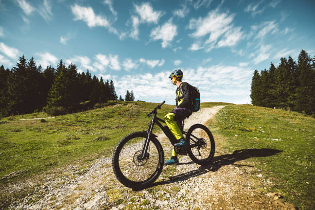 istock Man on mountain bike 1284020996