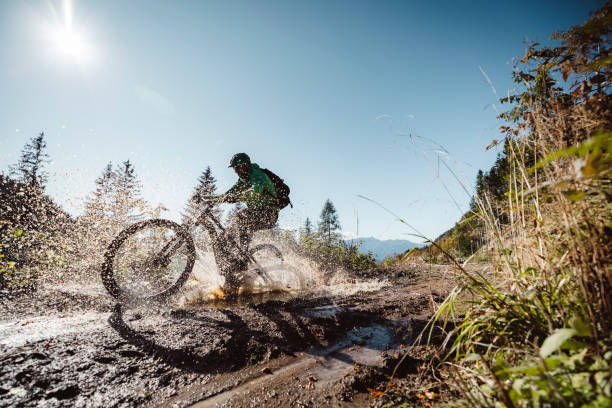 istock Muddy mountain bike ride 1284021014