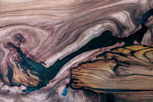 istock Background with Beautiful Texture of Wood Surface and Epoxy Resin 1284021233