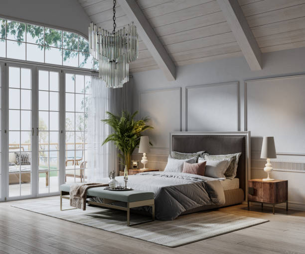 istock Digitally generated bedroom in a beautiful cottage 1284025719