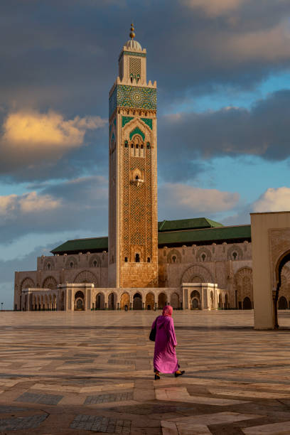 casablanca - moschea hassan ii foto e immagini stock