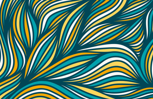 абстрактный фон каракули потока - woven shape ornate abstract stock illustrations