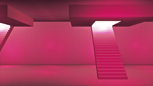 Broadcast Passing Hi-Tech Stairs Alley, Pink, Transport, 3D, 4K