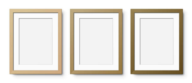 istock Set of vertical wooden frames with Passepartout. 1284037001