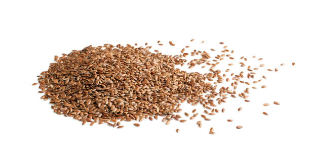 istock Dry Raw Unpeeled Rice Grains Isolated on White Background 1284038615