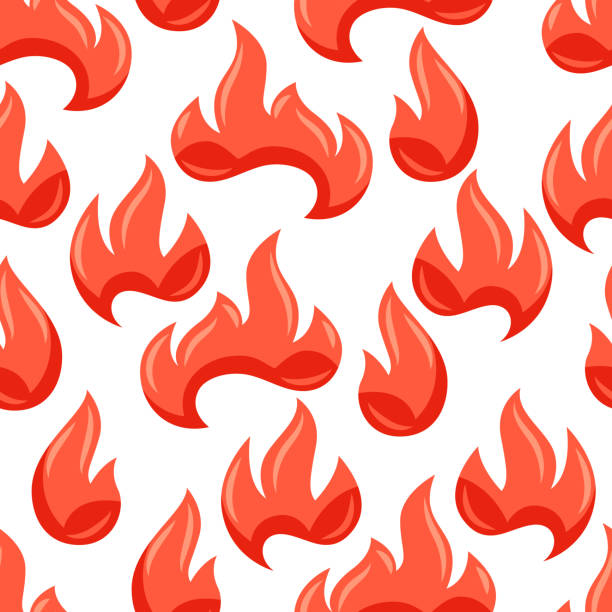 Seamless pattern with fire. Seamless pattern with fire. Abstract stylized background. flame patterns stock illustrations