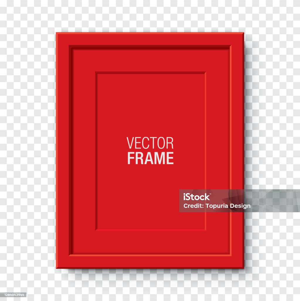 Red Frame Invsible Backround Red Frame Hanging On A Transparent Background Stock Illustration ...