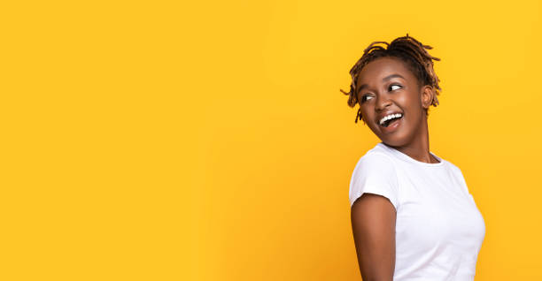 istock Emotional african woman looking at empty space 1284043959