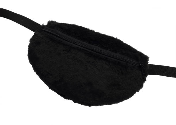 istock Black belt soft bag isolated on white background. Close-up. 1284044044