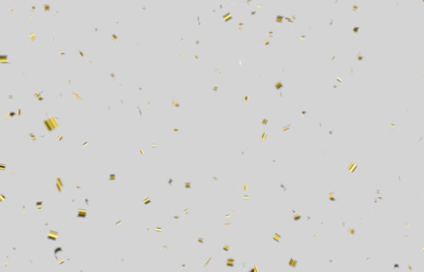 istock Gold Confetti On White Background 1284048697