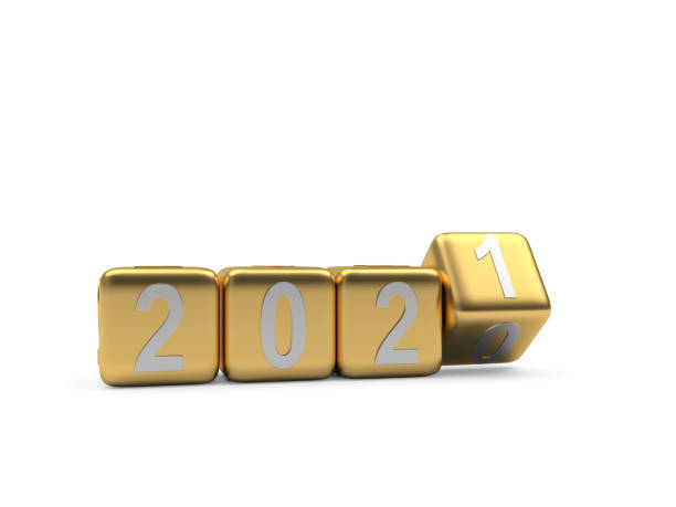 istock Number 2021 on golden dice 1284051841