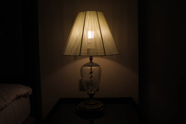 istock Lights of nostalgic lampshade from the bedroom 1284053258