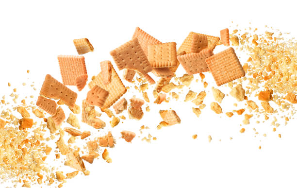 istock cookies with crumbs flying on a white background 1284053418