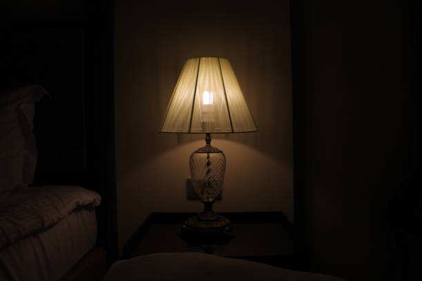 istock Lights of nostalgic lampshade from the bedroom 1284053467