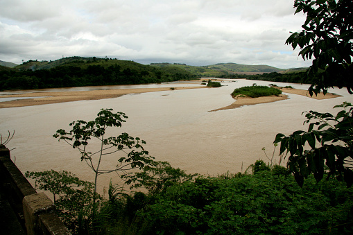 itapebi, bahia / brazil - may 22, 2009: view of the Jequitinhona river in the city of Itapebi, in the south of Bahia.