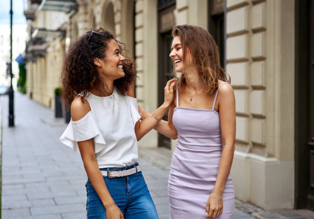 istock Image of two young happy women 1284059030
