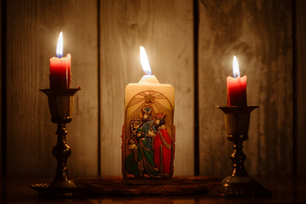 istock Candles for Epiphany Holiday Leading Up to Christmas 1284059205