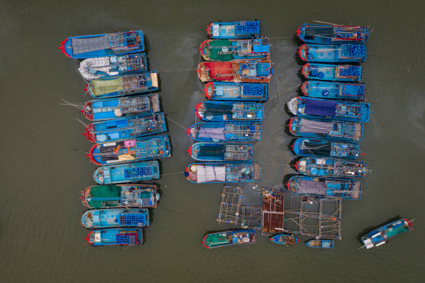 istock Boats are nailing on river before the storm 1284062143