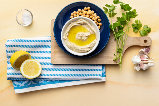 Hummus and Ingredients Still Life. More mezze and food photos can be found in my portfolio. Please have a look