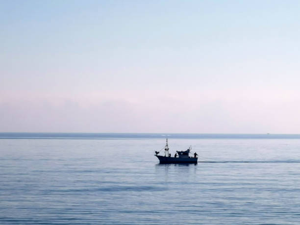 istock Fishing ship in Mediterranean sea 1284063826