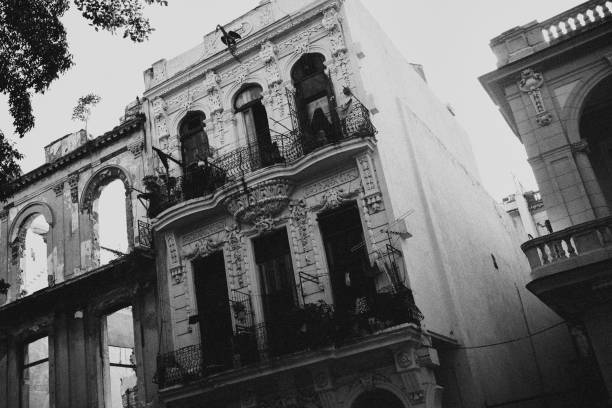 istock Old building facade in Havana, Cuba 1284070360