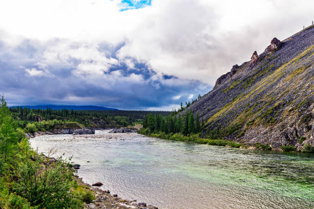 istock northern river flowing among the rocks in a forest area 1284073061