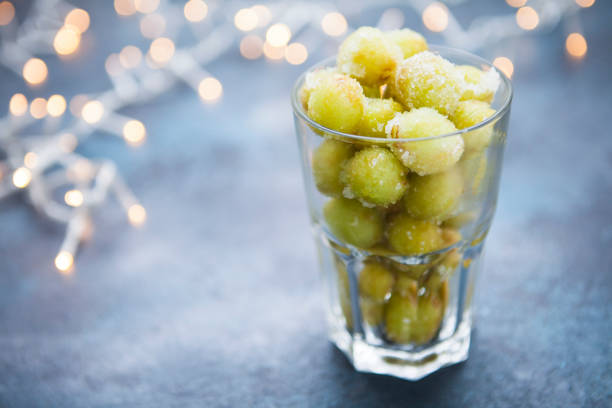 Gooseberries on a white background
