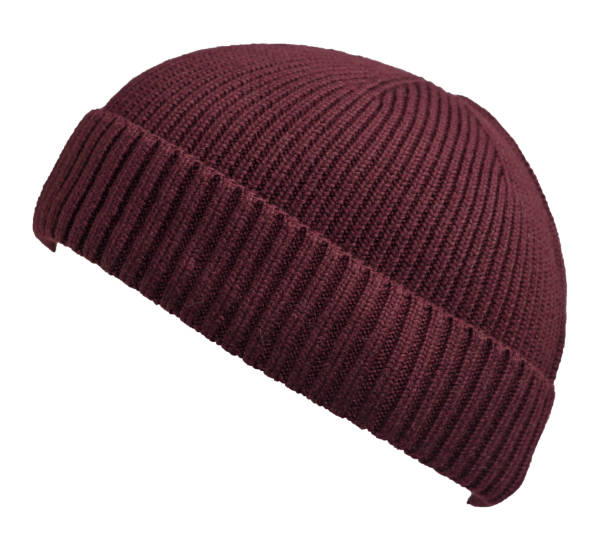 istock Docker knitted hat isolated on white background. fashionable rapper hat. hat fisherman 1284078848