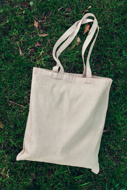 istock White blank cotton bag on green grass. Mockup and zero waste concept. 1284079678