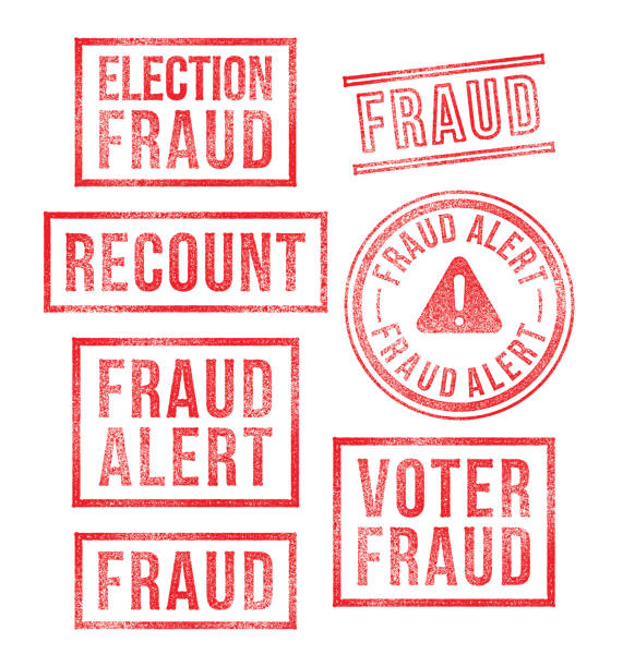 Election Voter Fraud Rubber Stamps USA Presidential Election Voter Fraud Rubber Stamps election fraud stock illustrations