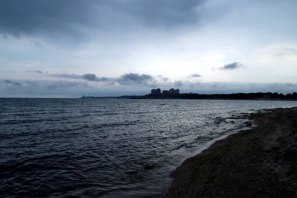 istock Olimp's beach on a dark and stormy morning. 1284080867