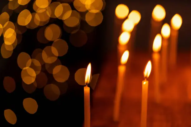 Photo of Decorative Candles Lit On Diwali.