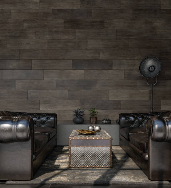 istock Living room interior in loft, industrial style 1284081690