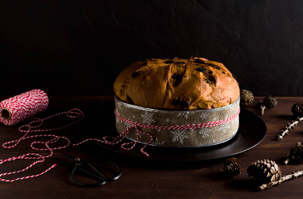istock Panettone, typical Italian Christmas cake. 1284081784