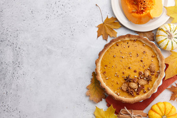 istock Traditional pumpkin pie for Thanksgiving 1284083173