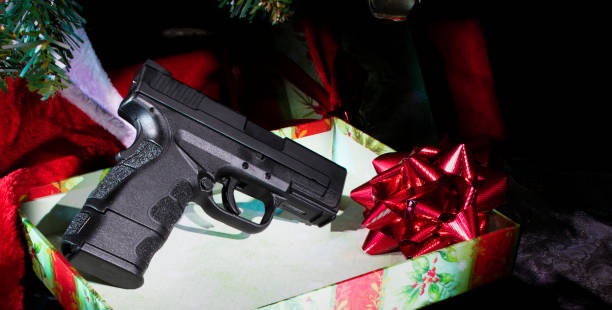 istock Handgun for the holidays after unwrapping 1284085029