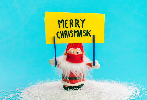 istock Santa Claus Christmas during pandemic, conceptual background with copy space 1284087982