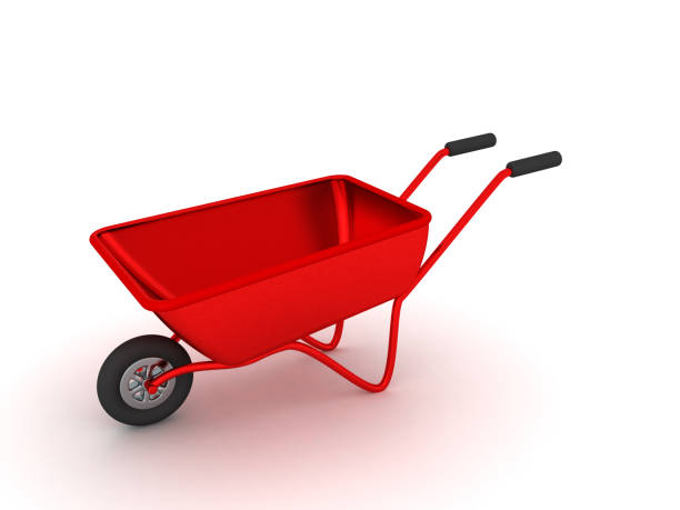 istock 3D Rendering of wheelbarrow 1284088181