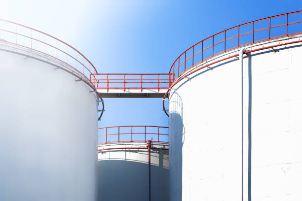 istock Oil storage tanks in the refinery area 1284094842