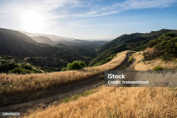 Rocky Peak Road Near Los Angeles California Stock Photo - Download Image Now - Dirt Road, Mountain, Footpath
