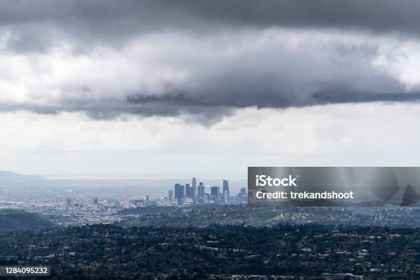 Dark Storms Over Los Angeles Stock Photo - Download Image Now - Rain, City Of Los Angeles, California