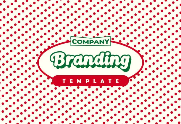 Vector illustration of Web Banner or Flyer of Seamless Dotted Pattern of Red Polka Dots for Fast Food Diner Restaurant Texture Template