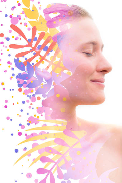 istock Portrait combined with a digital illustration 1284099337