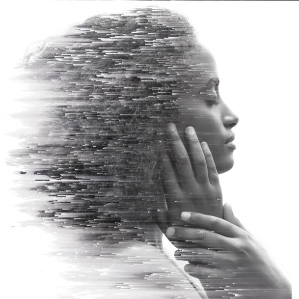 istock Portrait combined with a digital illustration 1284099362