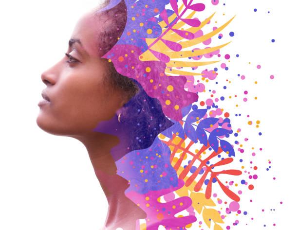 istock Portrait combined with a digital illustration 1284099438